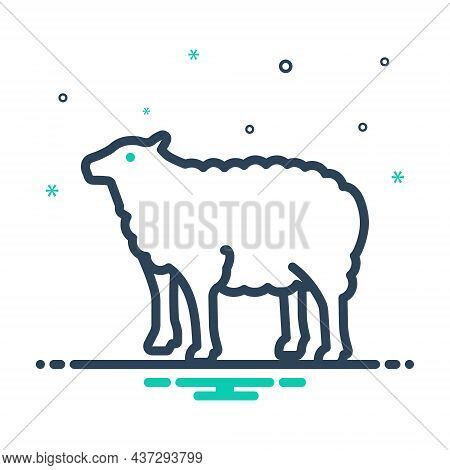Mix Icon For Lamb Baa-lamb Sheep Wool Cattle Livestock Domestic