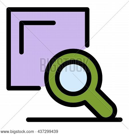 Tiler Magnifier Icon. Outline Tiler Magnifier Vector Icon Color Flat Isolated