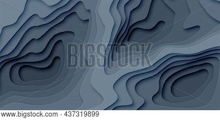 Cut Out Paper Design Style Gray Abstract Background. Gray Papercut Background For Presentation, Cove