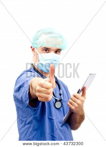 A Doctor Shows A Sign Okay