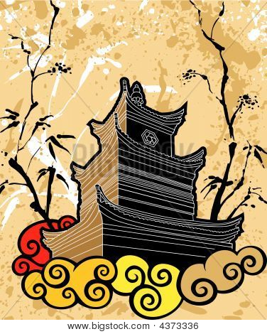 Sfondo astratto Pagoda cinese