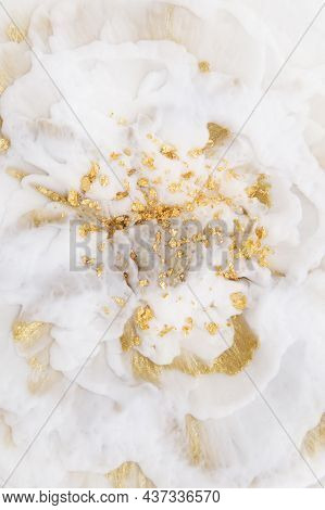 Artistic Decoration Made Of Epoxy Resin And Sequins. Epoxy Resin Paint, Abstract Background