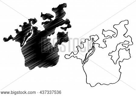 Niwari District (madhya Pradesh State, Sagar Division, Republic Of India) Map Vector Illustration, S