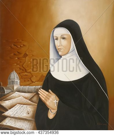 SIBENIK, CROATIA - AUGUST 12, 2013: The Servant of God Mother Clara Zizic, Monastery of the Community of Franciscan Sisters of the Immaculate in Sibenik, Croatia