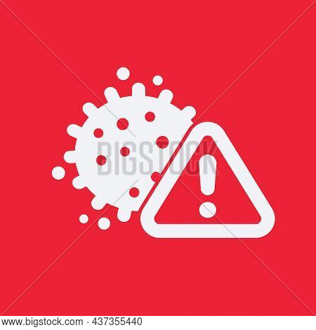 Virus Warning Vector Icon For Web And Print