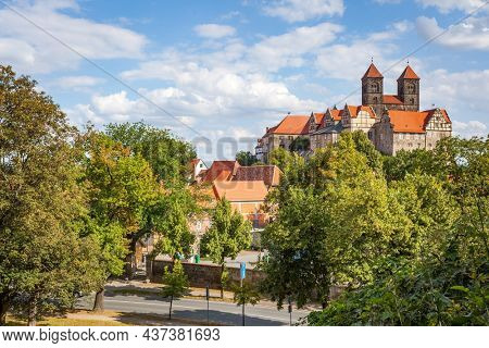 View with Quedlinburg Abbey, Germany