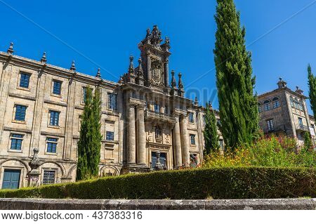 Monastery Of San Martino Pinario In The City Of Santiago De Compostela In Galicia, Spain.