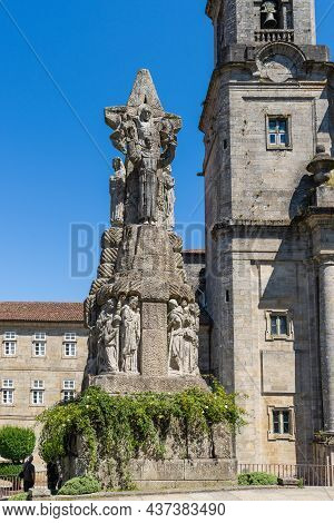 Monument To San Francisco De Asis In The City Of Santiago De Compostela, In Galicia, Spain