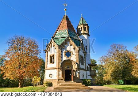 Malsch, Germany - October 2021: Pilgrimage Chapel 'wallfahrtskapelle Letzenberg', Also Called Chapel