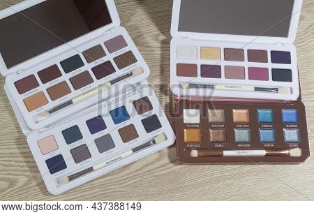 Primelin - France, November 16, 2020 : Four Model Own Eye Shadows Boxes