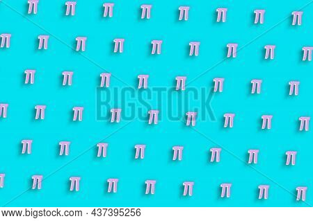 Pi Sign. Pi Letter, Greek Alphabet Symbol, Turquoise Blue Minimalist Background
