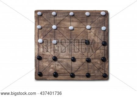 Alquerque, Also Known As Qirkat. Strategy Board Game Originated In The Middle East