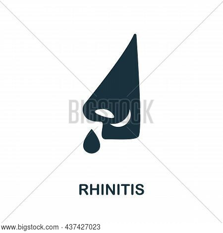 Rhinitis Icon. Monochrome Sign From Hospital Regime Collection. Creative Rhinitis Icon Illustration 