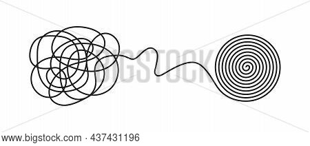 Chaos And Order Business Concept Flat Style Design Vector Illustration Isolated On White Background.
