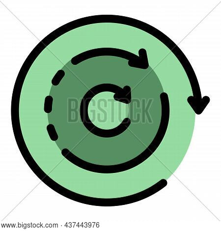Gravity Direction Icon. Outline Gravity Direction Vector Icon Color Flat Isolated