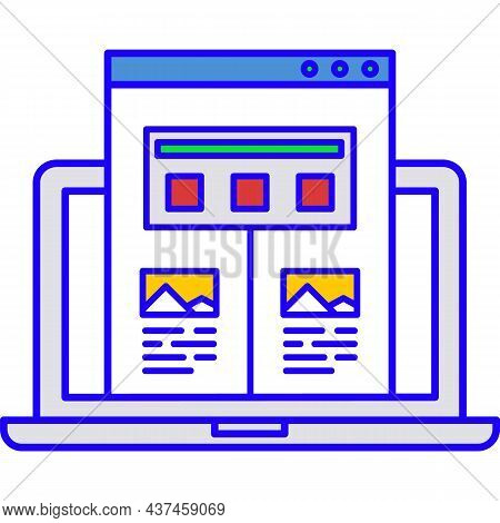 Link Building Icon Vector Seo Concept On White