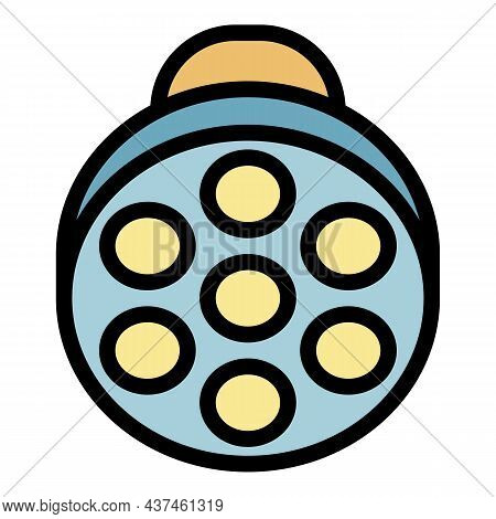 Operating Room Lamp Icon. Outline Operating Room Lamp Vector Icon Color Flat Isolated