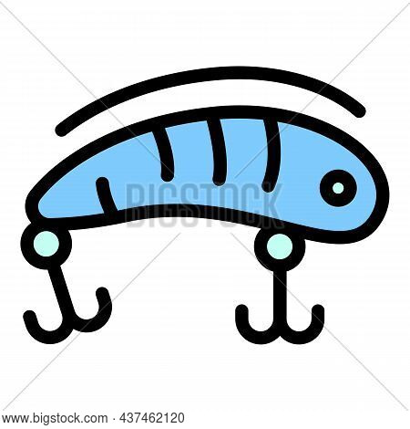 Fake Fish Bait Icon. Outline Fake Fish Bait Vector Icon Color Flat Isolated