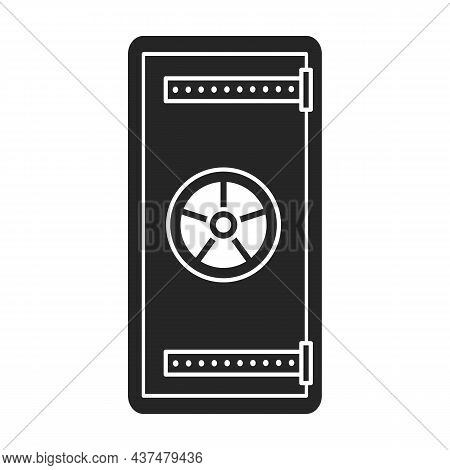 Safe Door Vector Icon.black Vector Icon Isolated On White Background Safe Door.