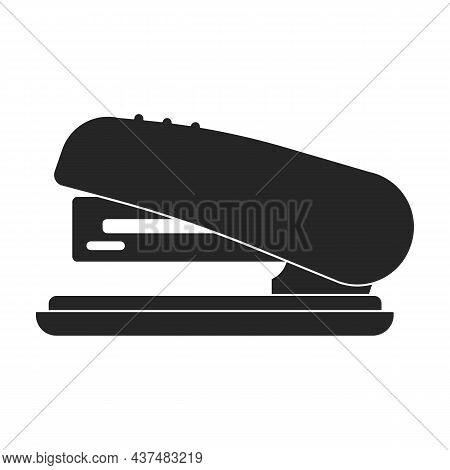 Stapler Vector Black Icon. Vector Illustration Staple Of Puncher On White Background. Isolated Black