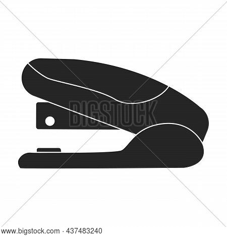 Stapler Vector Black Icon. Vector Illustration Staple Of Puncher On White Background. Isolated Black