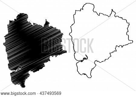 Palghar District (maharashtra State, Konkan Division, Republic Of India) Map Vector Illustration, Sc