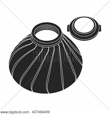 Bag Ice Vector Black Icon. Vector Illustration Cold Pouch On White Background. Isolated Black Illust