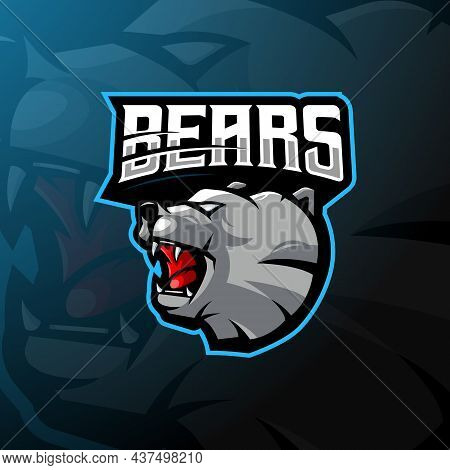 Bear Mascot Logo For Esport, Gaming Or Team