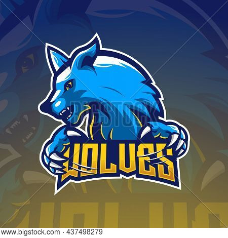 Wolves Mascot Logo Design Vector With Modern Illustration Concept Style For Badge, Emblem And T Shir