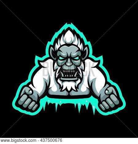 Yeti Mascot Logo Design Vector With Modern Illustration Concept Style For Badge, Emblem And T-shirt 