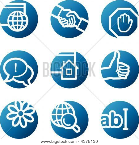 Internet Web icone, serie Blue Circle