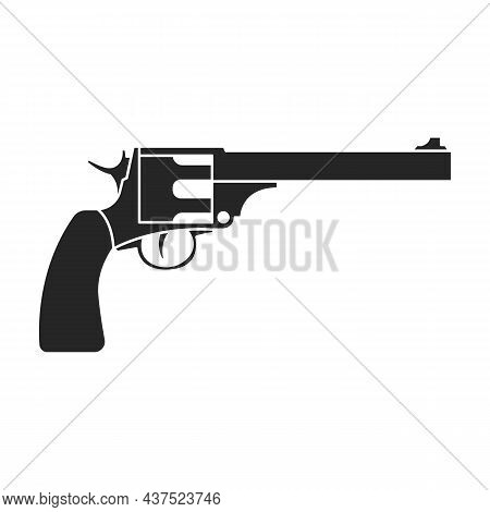 Revolver Of Gun Vector Icon.black Vector Icon Isolated On White Background Revolver Of Gun.
