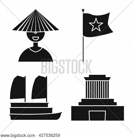 Vector Illustration Of Vietnam And Traditional Icon. Set Of Vietnam And Culture Stock Symbol For Web