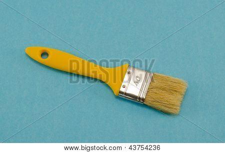 40 Mm çapında sarı şaft kolu boya mavi fırça