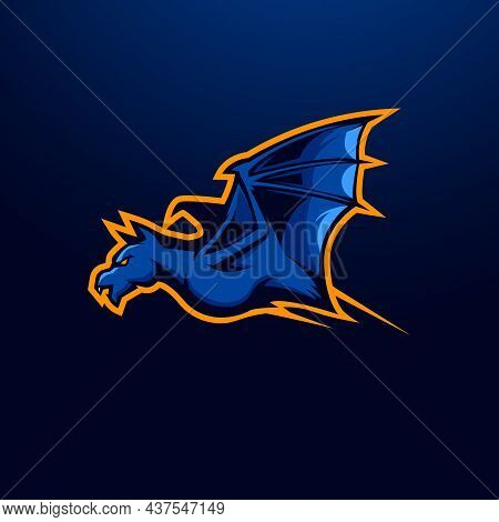 Bat Mascot Logo Design Vector With Modern Illustration Concept Style For Badge, Emblem And T Shirt P
