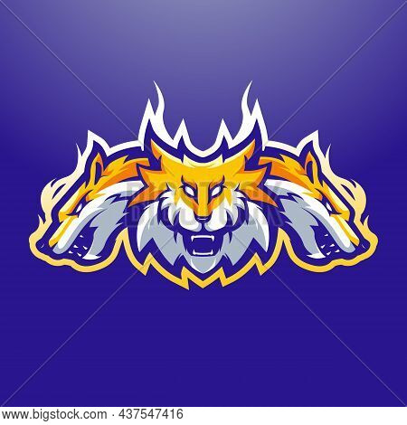 Fox Mascot Logo Design Vector With Modern Illustration Concept Style For Badge, Emblem And T-shirt P