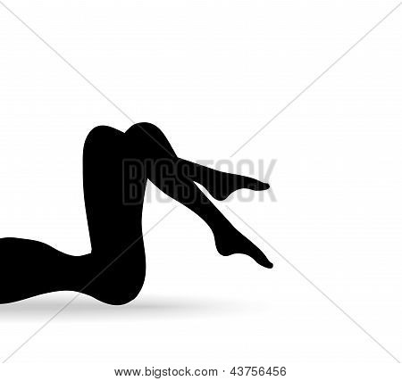 Silhouette di gambe di donna sexy