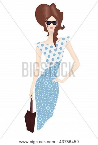 Shopping lady with bag