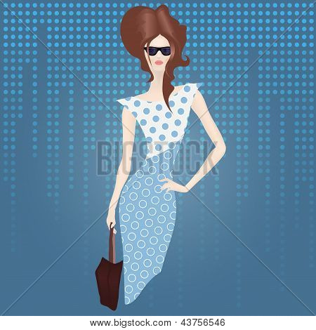Lady shopping con borsa