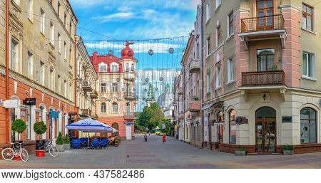 Streets Of The Historic City Center Of Ternopil, Ukraine