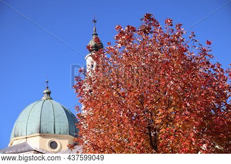Asiago In Autumn, Veneto, Italy. High Quality Photo