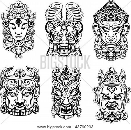 Hindu Deity Masks