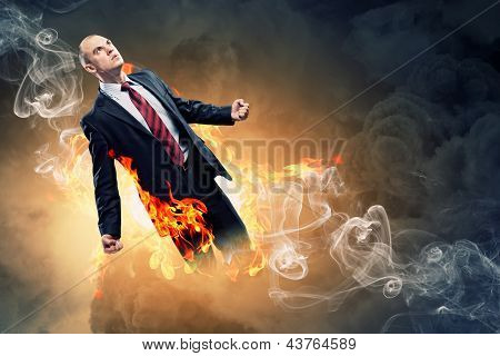Businessman in anger