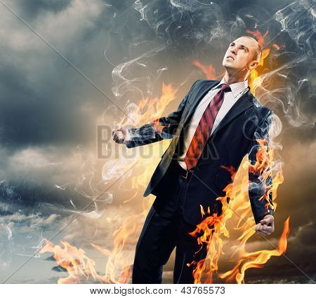 Businessman in anger