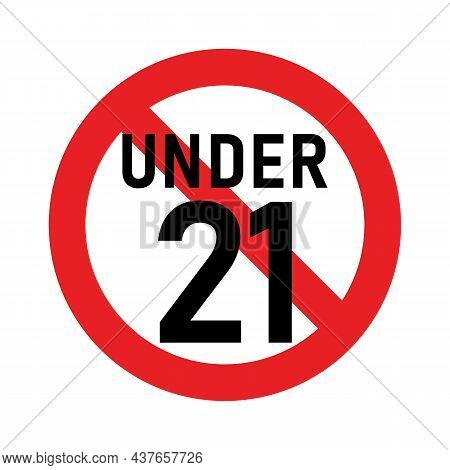 21 Plus Sign. Twenty One. For Adults Only. Age Restrictions, Censorship. Icon For Content, Movies, A