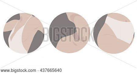 Set Of Circle Icons With Body Parts