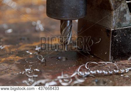 Portable Magnetic Drill. The Portable Magnetic Drill Makes Deep Holes In Hard Steel Or Steel Plates.