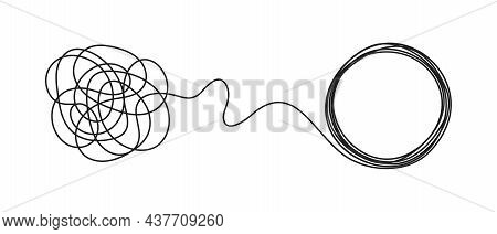 Chaos And Order Business Concept Flat Style Design Vector Illustration Isolated On White Background.