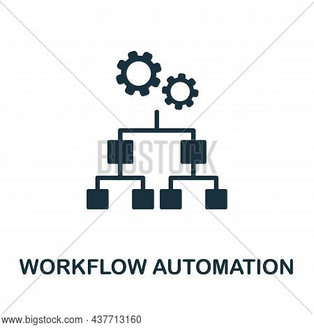 Workflow Automation Icon. Monochrome Sign From Production Management Collection. Creative Workflow A