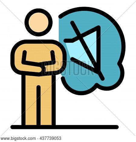 Sound Off In A Cloud Icon. Outline Sound Off In A Cloud Vector Icon Color Flat Isolated